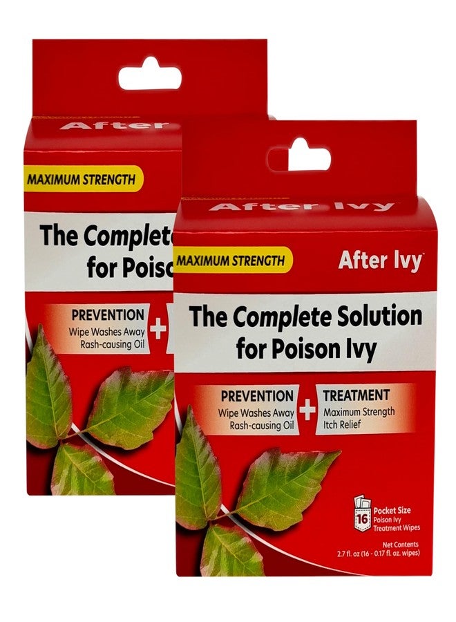 After Bite After Ivy Relief & Treatment Wipes - Fast Itch Relief for Poison Ivy, Oak & Sumac - 32 Count Portable Wipes for Outdoor Adventures - Image 1